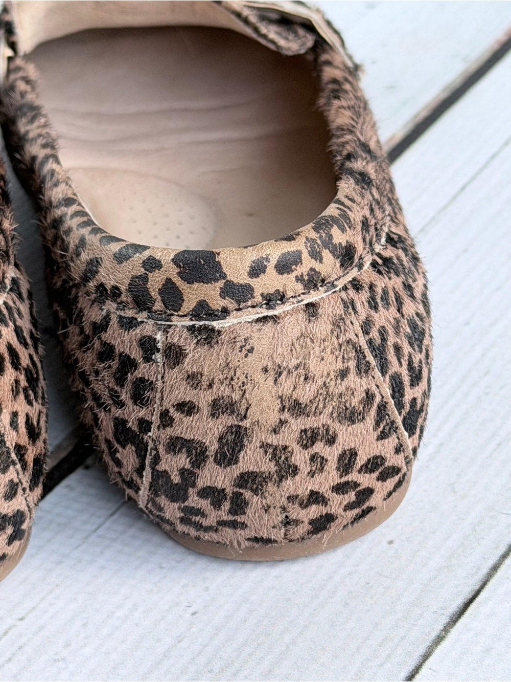 Lands' End Leopard Print Calf Hair Tassel Loafers Driving Moccasins 9B - Picture 8 of 8